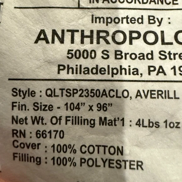 Anthropologie Averill Organic Cotton Quilt King size - Picture 11 of 11